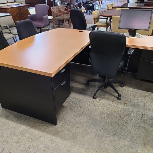 Bowfront L Desk