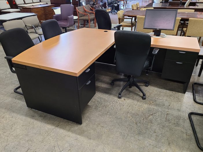 Bowfront L Desk Used Office Furniture Shreveport LA